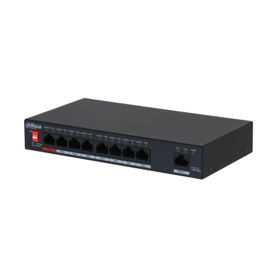 Conmutador Switch Dahua Poe 8 Puertos 10/100 + 1 Uplink 96w No Administrado DH-PFS3009-8ET-96