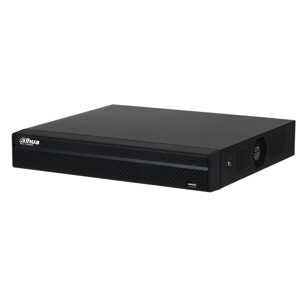 NVR Dahua 8 canales soporta camaras hasta 12MP 1 HDD hasta 20TB soprota IA. DHI-NVR4108HS-8P-4KS3.