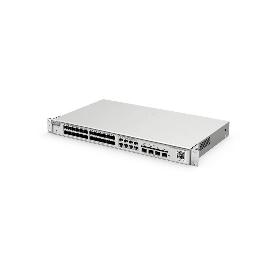 Switch de capa 3 con 24 puertos SFP 1Gbps, 8 puertos GigaEthernet, 4 SPF+ h RG-NBS5200-24SFP/8GT4XS.