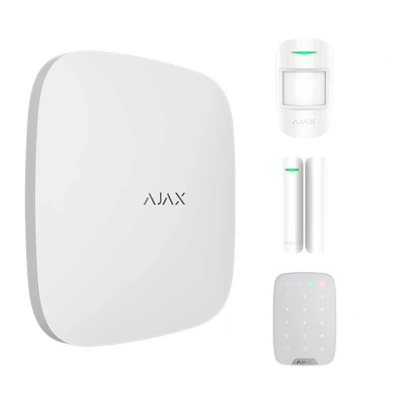 KIT 2 DE AJAX HUB IP/4G MOTION PROTEC/MAGNETICO/KEYPAD