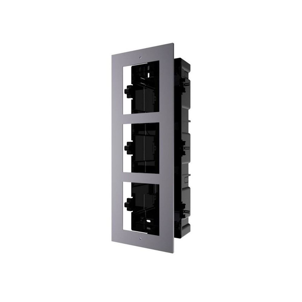 Soporte para 3 modulos de videoportero empotrado DS-KD-ACF3/Plastic Hikvision