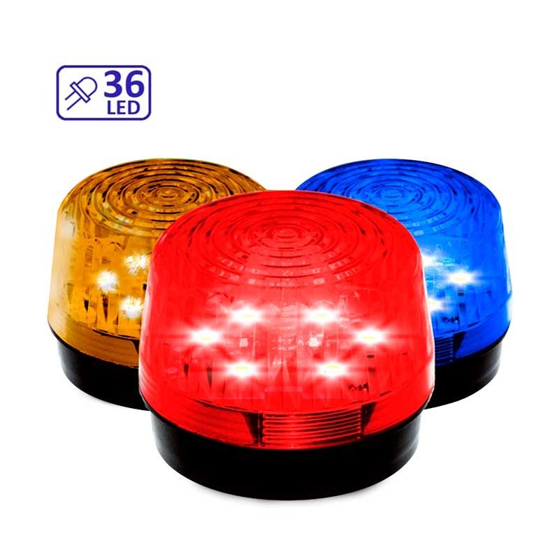 BALIZA ESTROBOSCOPICA 9~24VDC ROJA AZUL AMARILLA AX-SL126PRO