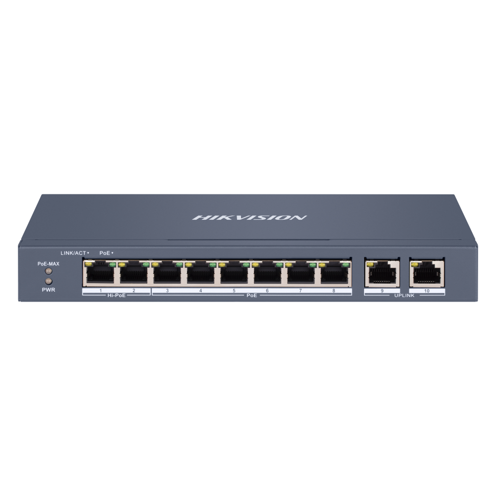 Switrch POE inteligente Fast Ethernet de 8 puertos DS-3E1310HP-EI Hikvision